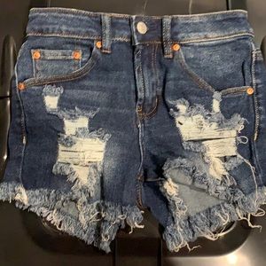 I’m selling these blue Jean Jean shorts!